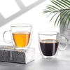 Comeon Insulated Espresso Cups 16 oz Double Wall Glass Mugs
