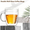 Comeon Insulated Espresso Cups 16 oz Double Wall Glass Mugs