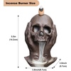 Comeon Skull Decor Incense Holder Reverse Flow Censer Waterfall Burner Set