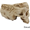Skull Planter, Gothic Plant Pot Handcrafted Vintage Design(Carved Beige)