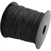 Comeon 2mm 80Yards Waxed Thread Cotton Cord Plastic Spool String Strap Necklace Rope Bead for Necklace Bracelet DIY Making (Black)