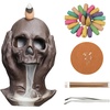 Comeon Skull Decor Incense Holder Reverse Flow Censer Waterfall Burner Set