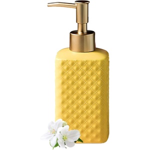 Comeon Hand Soap Dispenser Modern Ceramic Lotion Pump Bottle Yellow(Yellow)