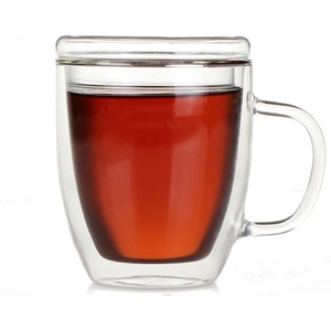 Comeon Insulated Espresso Cups 16 oz Double Wall Glass Mugs