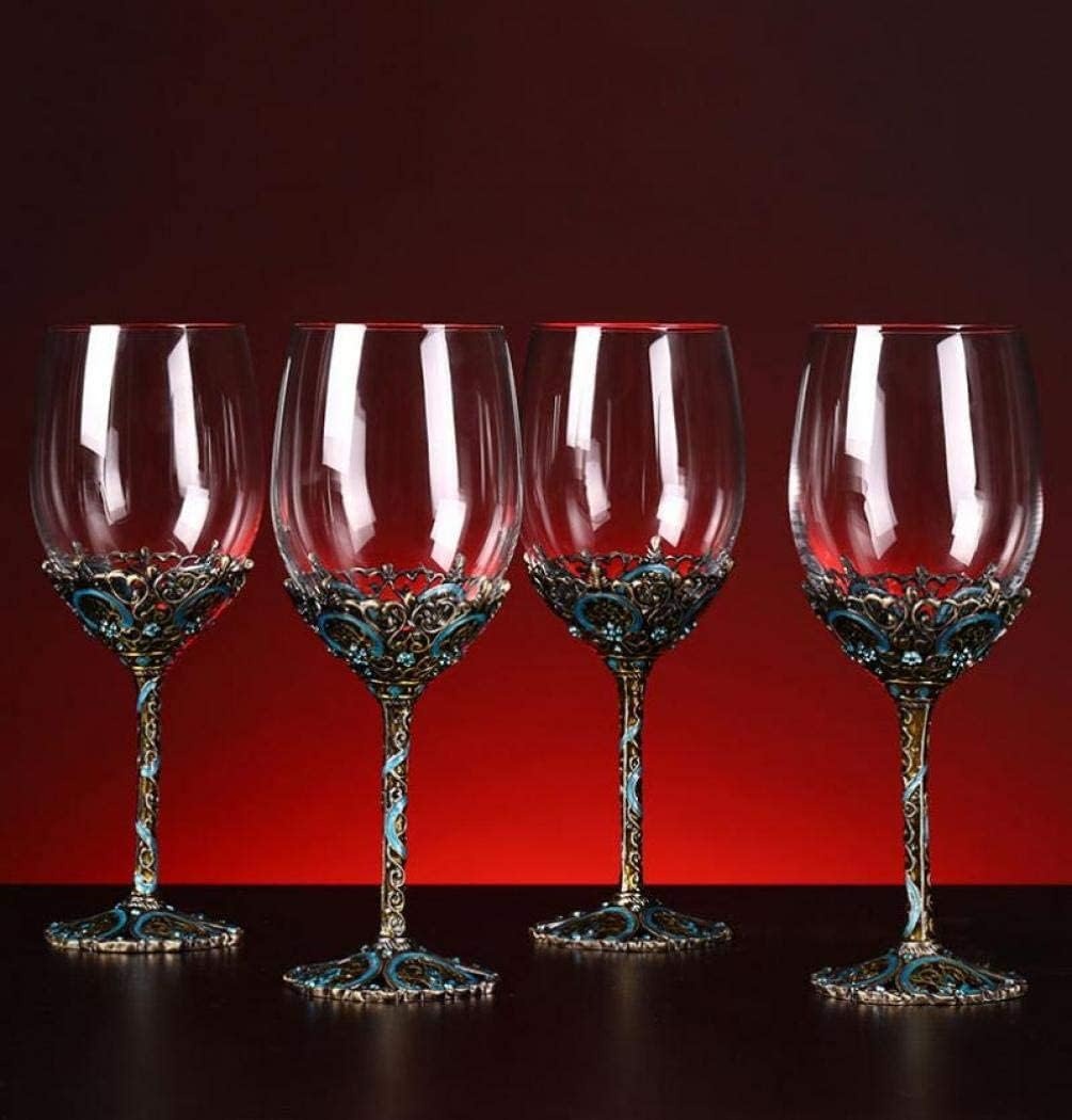 image:imageComeon Flower Wine Glasses Hand Painted Wine Glasses Pink 2 SetBlue 2 set gift box