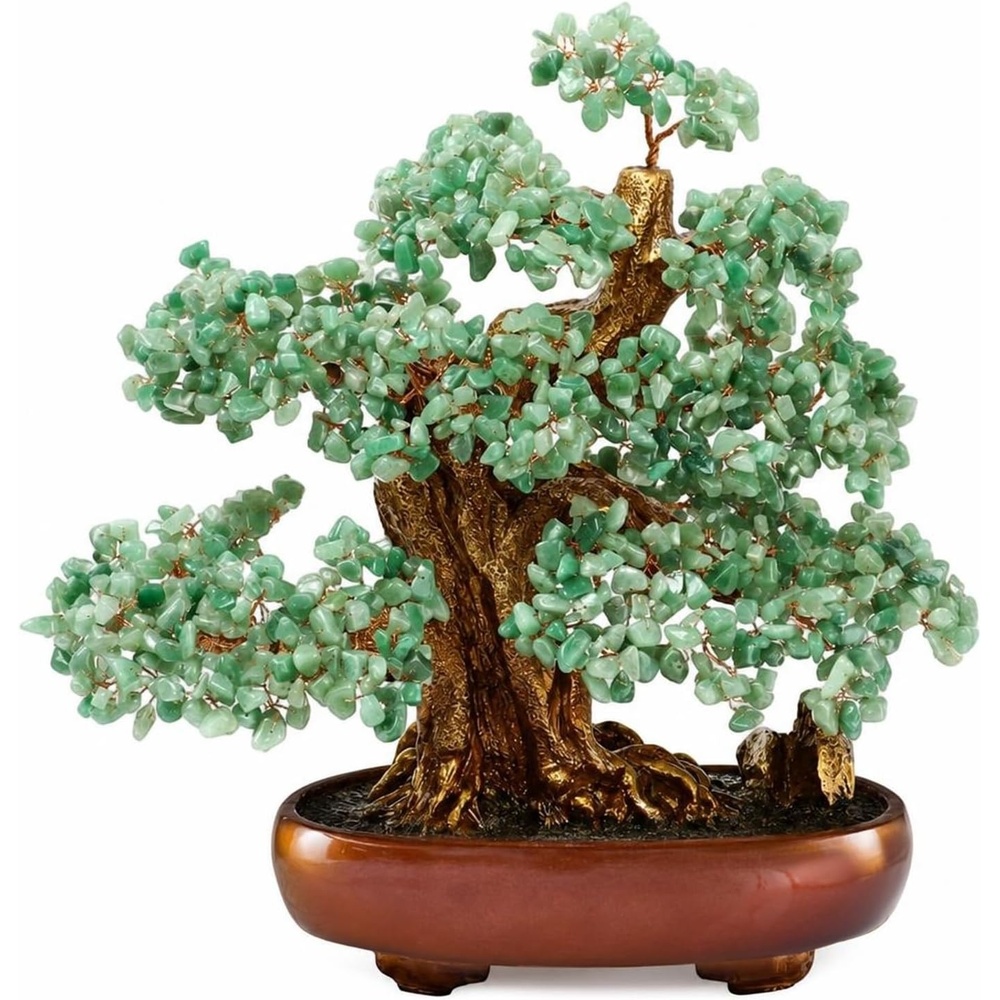 image:imageLarge Crystal Money Tree Chakra Feng Shui Lucky Gemstone Bonsai TreeGreen
