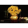 Comeon Feng Shui Money Tree Yellow Crystal Quartz Tree with Golden Ingot(Large：9.8*4.7*11.1)