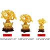 Comeon Feng Shui Money Tree Yellow Crystal Quartz Tree with Golden Ingot(Small: 6.3”x2.36”x7.08”)