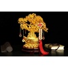 Comeon Feng Shui Money Tree Yellow Crystal Quartz Tree with Golden Ingot(Small: 6.3”x2.36”x7.08”)