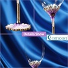Comeon Flower Wine Glasses Hand Painted Wine Glasses Pink with Gift Box (Pink)(purple 1 glass gift box)