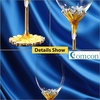Comeon Flower Wine Glasses Hand Painted Wine Glasses Pink with Gift Box (Pink)(yellow 1 glass gift box)