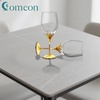 Comeon Flower Wine Glasses Hand Painted Wine Glasses Pink with Gift Box (Pink)(yellow 1 glass gift box)