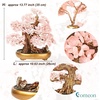 Comeon Large Feng Shui Money Tree Green Crystal Quartz Lucky Gem Tree(Rose Quartz)