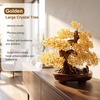 Large Crystal Money Tree Chakra Feng Shui Lucky Gemstone Bonsai Tree(Yellow)