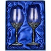 Comeon Flower Wine Glasses Hand Painted Wine Glasses Pink 2 Set(Blue/ 2 set (gift box))