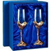 Comeon Flower Wine Glasses Hand Painted Wine Glasses Pink 2 Set(Golden/ 2 set (gift box))