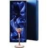 Comeon Flower Wine Glasses Hand Painted Wine Glasses Pink with Gift Box (Pink)(pink 1 glass gift box)