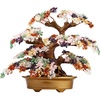 Comeon Large Feng Shui Money Tree Yellow Crystal Quartz Gem Lucky Tree(Mixed Gemstones)