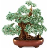 Large Crystal Money Tree Chakra Feng Shui Lucky Gemstone Bonsai Tree(Green)