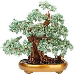 Comeon Large Feng Shui Money Tree Green Crystal Quartz Lucky Gem Tree(Aventurine)