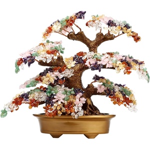 Comeon Large Feng Shui Money Tree Yellow Crystal Quartz Gem Lucky Tree(Mixed Gemstones)